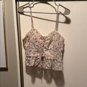 Wild Fable Floral Beige Crop Top